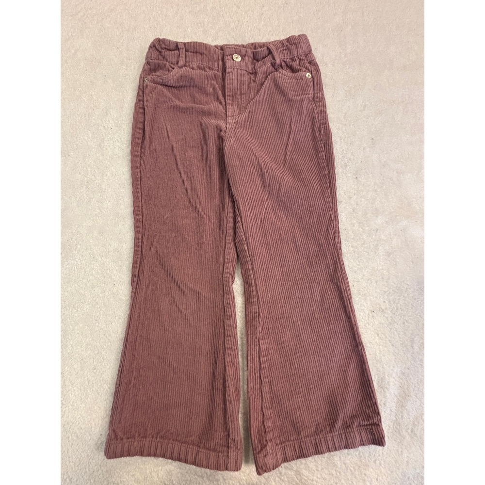Steve Madden Kids Girls Corduroy Flare Pants Mauve Pink Size 5 Wide Wale
